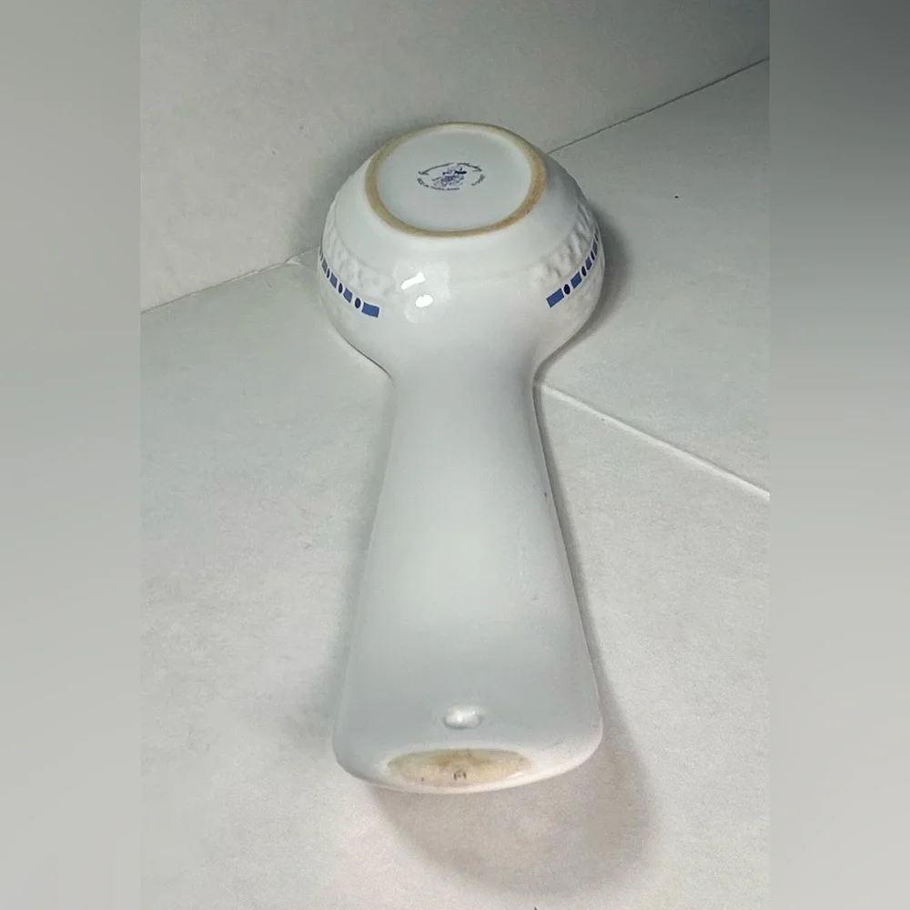 Disney White and Blue Ceramic Spoon Rest